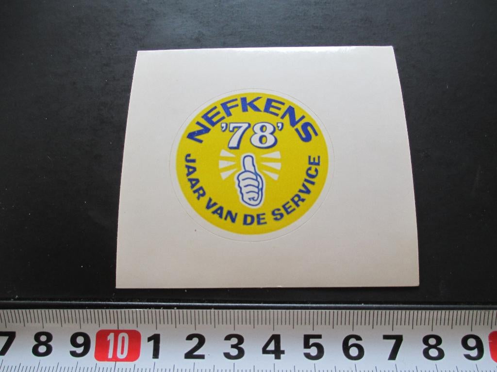 sticker NEFKENS 78  Jaar van de service *, Verzamelen, Stickers, Zo goed als nieuw, Ophalen