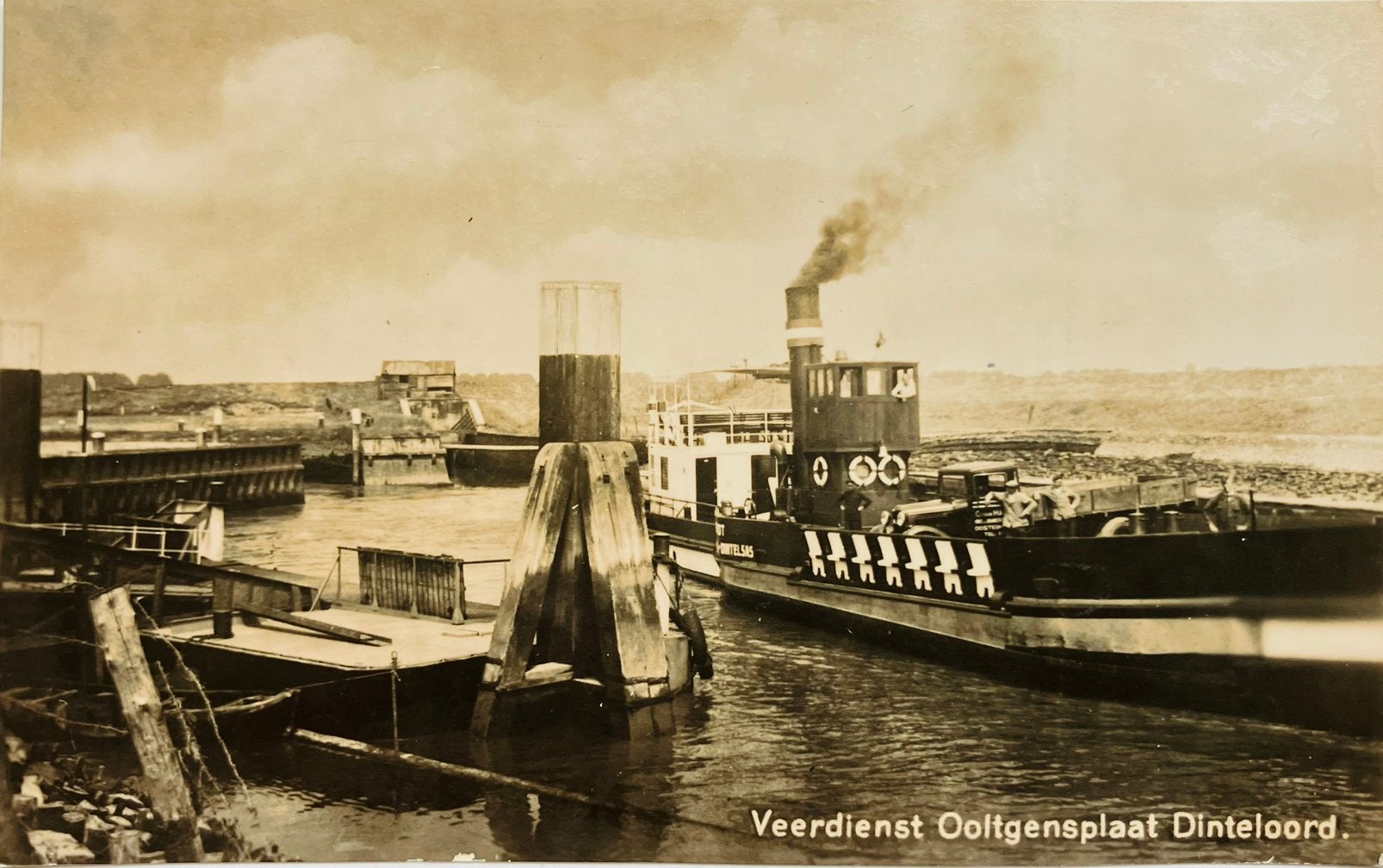 Oude Ansichtkaart Veerdienst Ooltgensplaat-Dinteloord, Ophalen of Verzenden, Voor 1920, Ongelopen