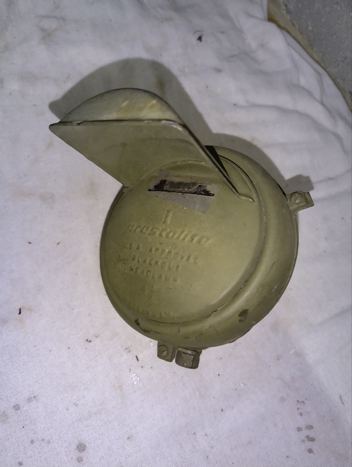Originele, metalen Blackout Lamp. Prestolite USA Approved, Ophalen of Verzenden, Landmacht, Amerika, Overige typen
