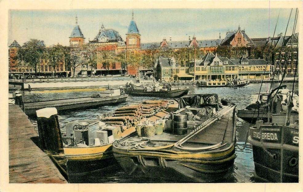304-274-047 Amsterdam Prins Hendrikkade met Centraal Station, Verzenden, Voor 1920, Noord-Holland