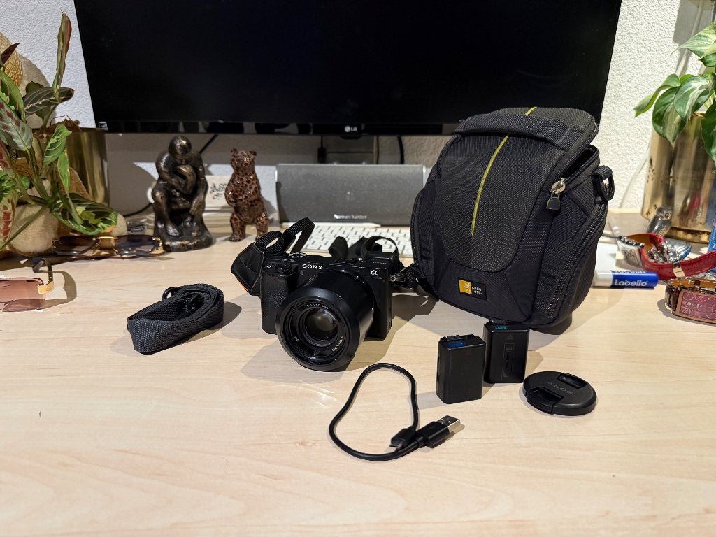 Sony a6400 + 50mm 1.8 lens + 2 accu’s + tasje, Audio, Tv en Foto, Fotocamera's Digitaal, Ophalen of Verzenden, Zo goed als nieuw