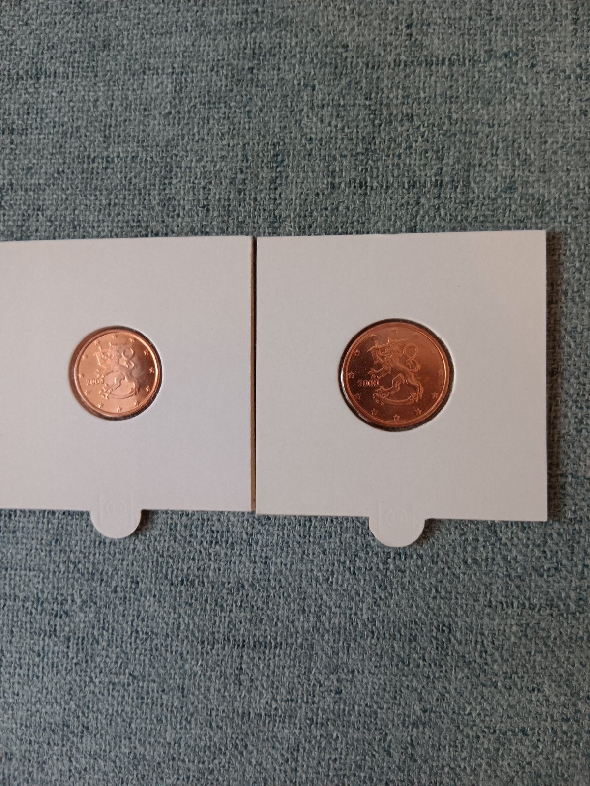 2x Finse 1 cent euromunt 2000, Postzegels en Munten, Munten | Europa | Euromunten, Ophalen of Verzenden, Finland, 1 cent, Losse munt