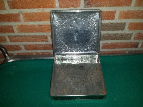 Blik biscuit, vintage,  met molenlandschap, Patria, Ophalen of Verzenden