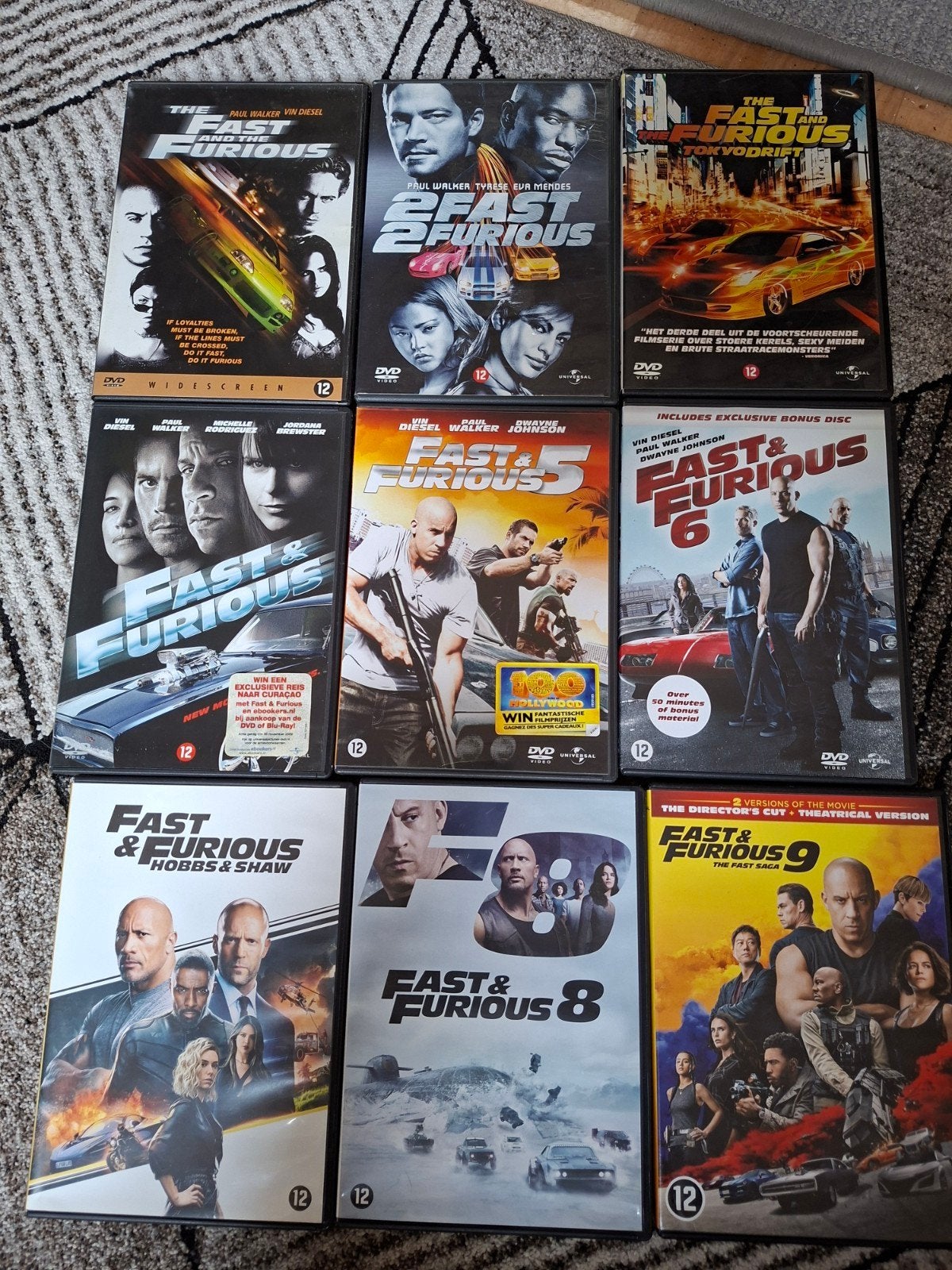 Fast & Furious DVD Collectie - Deel 1 t/m 9 + Hobbs & Shaw, Engels, Ophalen of Verzenden, Zo goed als nieuw, Vanaf 12 jaar