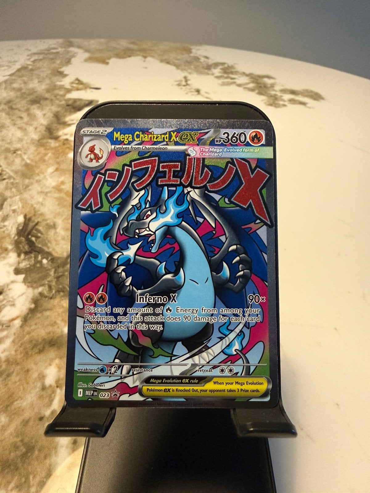 Mega Charizard ex 23, Ophalen of Verzenden, Zo goed als nieuw