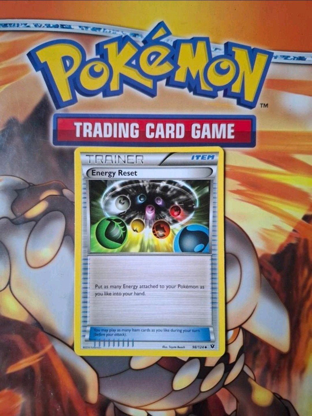 Energy reset 98/124 XY Fates Collide pokemon kaart, Ophalen of Verzenden, Gebruikt, Losse kaart