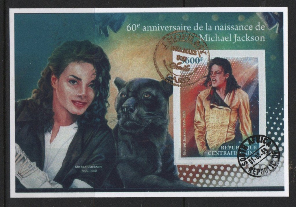 V69) postkaart MICHAEL JACKSON, Verzenden, Tanzania, Gestempeld