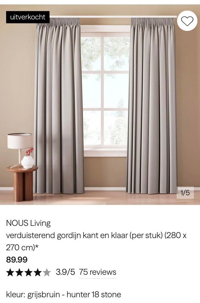 Verduisterende gordijnen twee stuks, 150 tot 200 cm, Ophalen of Verzenden, Zo goed als nieuw, Grijs