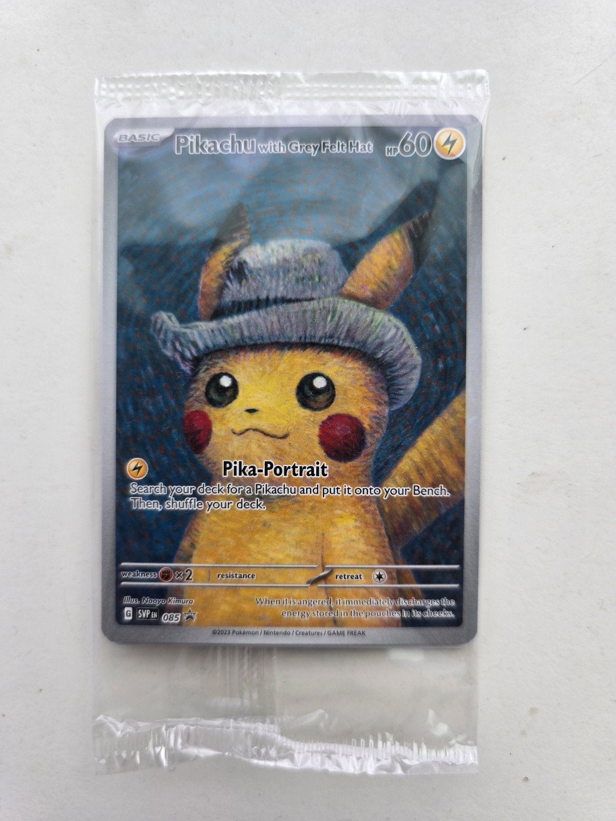 Pikachu van Gogh kaart sealed, Ophalen of Verzenden, Nieuw