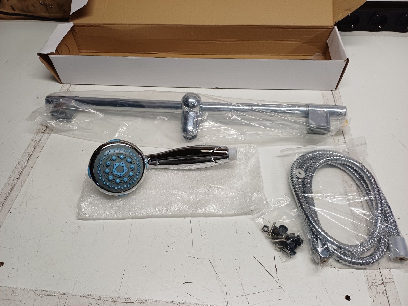 Douche glijstang set compleet 60cm Chroom, Huis en Inrichting, Badkamer | Badtextiel en Accessoires, Nieuw, Overige typen, Ophalen of Verzenden