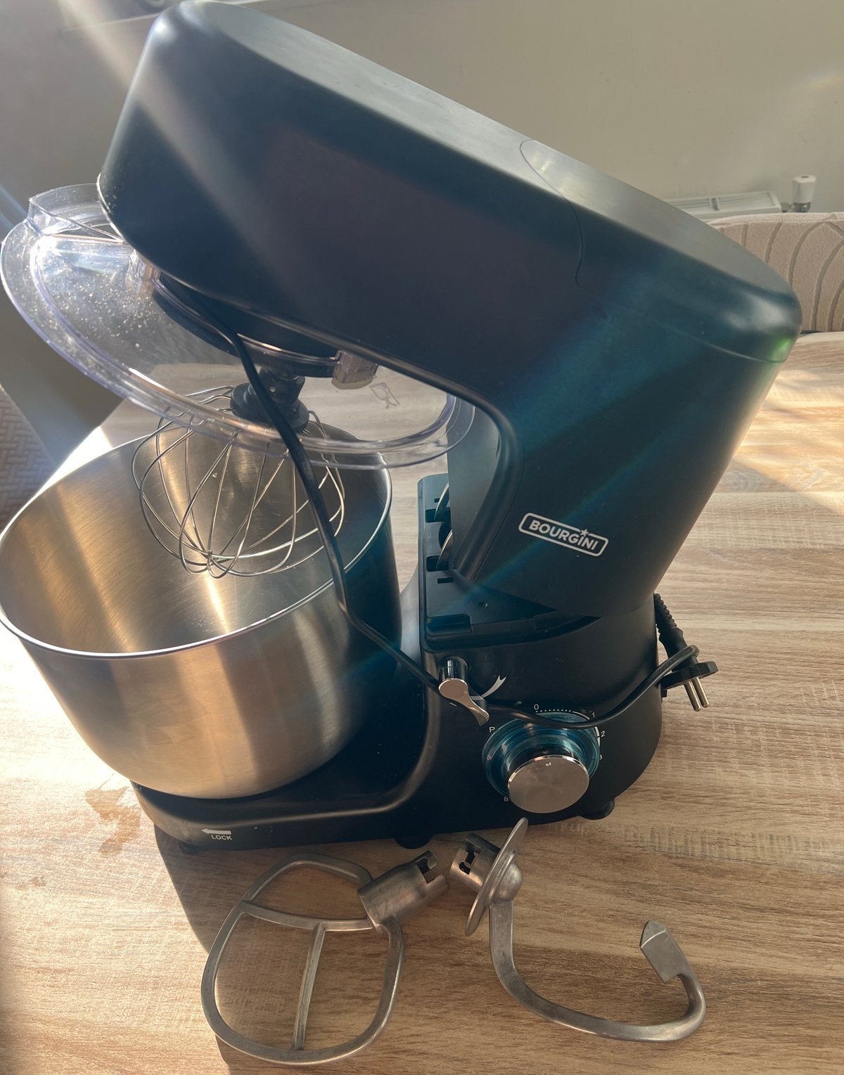 BOURGINI Keukenmachine - Zwart - Zo goed als nieuw, Witgoed en Apparatuur, Keukenmixers, 3 tot 4 liter, Ophalen of Verzenden, Zo goed als nieuw