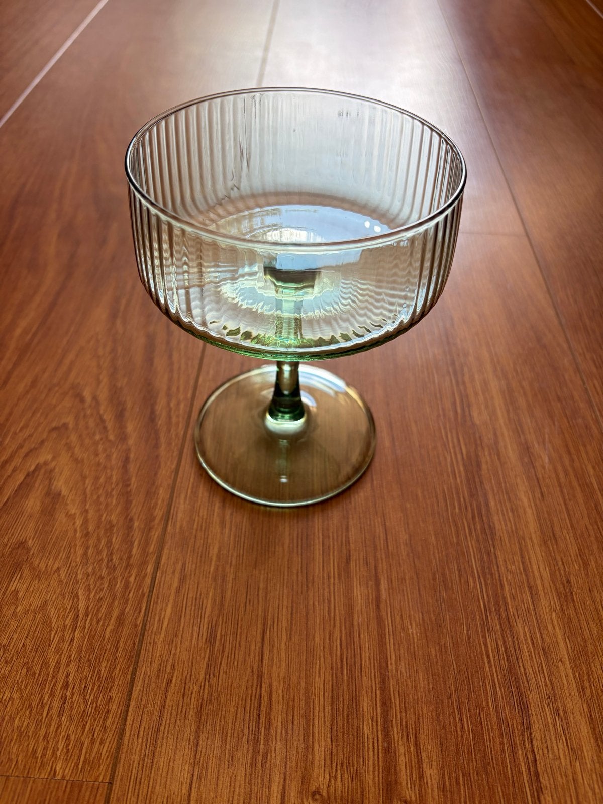 Elegante Champagnecoupe - Geribbeld Glas Set van 4 stuks, Ophalen