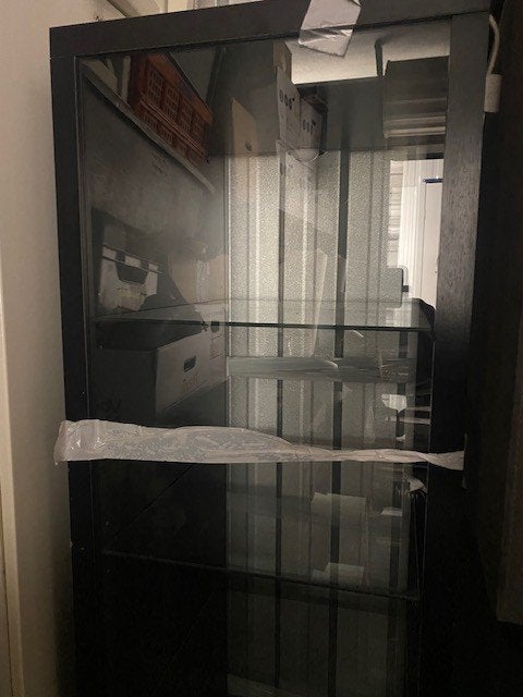 vitrinekast, Ophalen, Overige houtsoorten, 50 tot 100 cm, 150 tot 200 cm