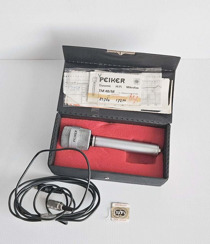vintage Peiker microfoon, Ophalen of Verzenden, Zo goed als nieuw, Zangmicrofoon