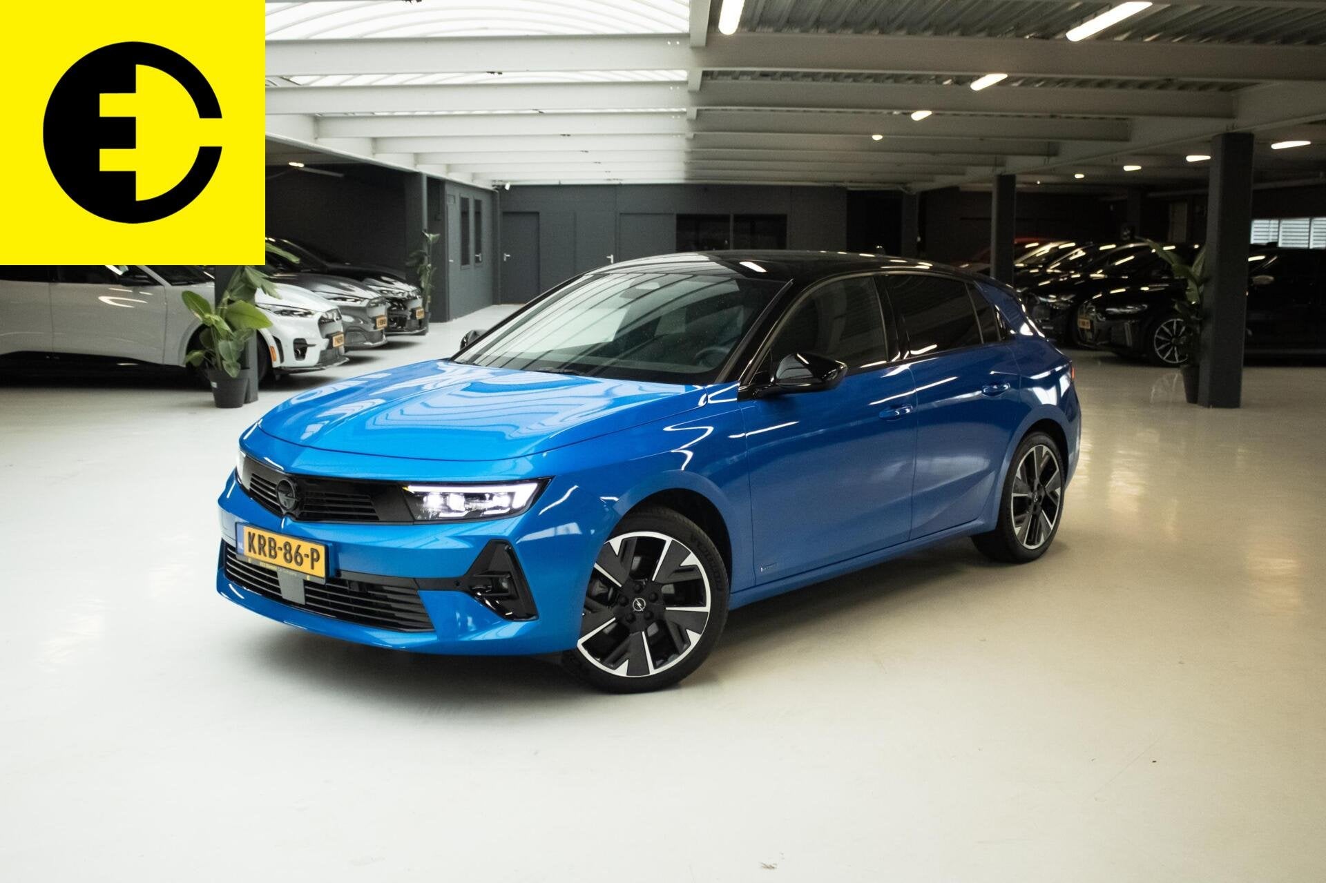 Opel Astra Electric 54 kWh | SOH 95,9% | Panorama dak | Stuu, Auto's, Zwart, 156 pk, Blauw, 350 km