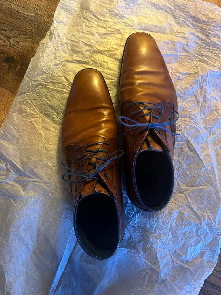 Floris van Bommel H schoen, mt 45, Kleding | Heren, Schoenen, Ophalen of Verzenden, Zo goed als nieuw, Bruin, Veterschoenen