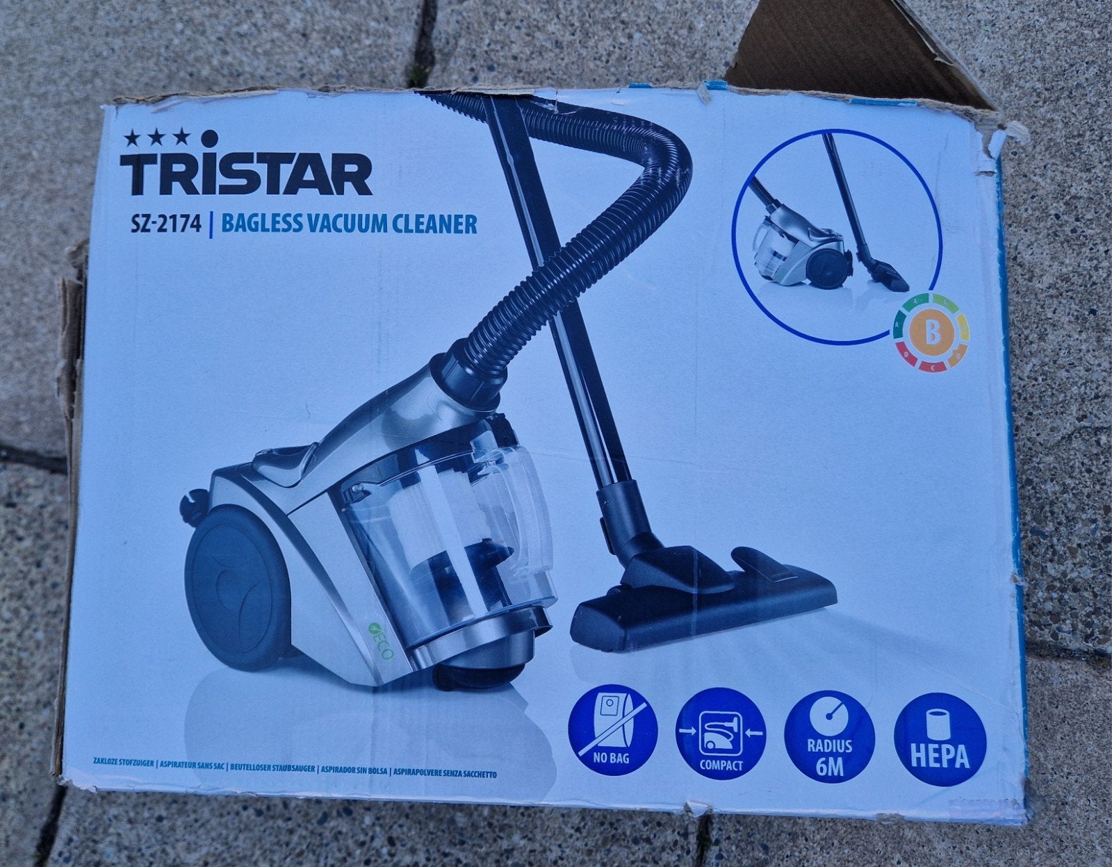 Tristar SZ-2174 Zakloze Stofzuiger -  voor camping of thuis, Ophalen, Overige merken, Gebruikt, Reservoir