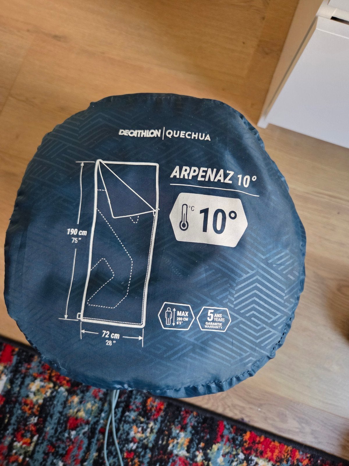 Decathlon Arpenaz 10 Slaapzak Groen Blauw, Ophalen of Verzenden, Zo goed als nieuw