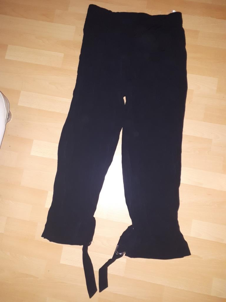 Zwarte broek met wijde pijpen van vanilia  pleated ankle 40, Maat 38/40 (M), Vanilia, Zwart, Ophalen of Verzenden