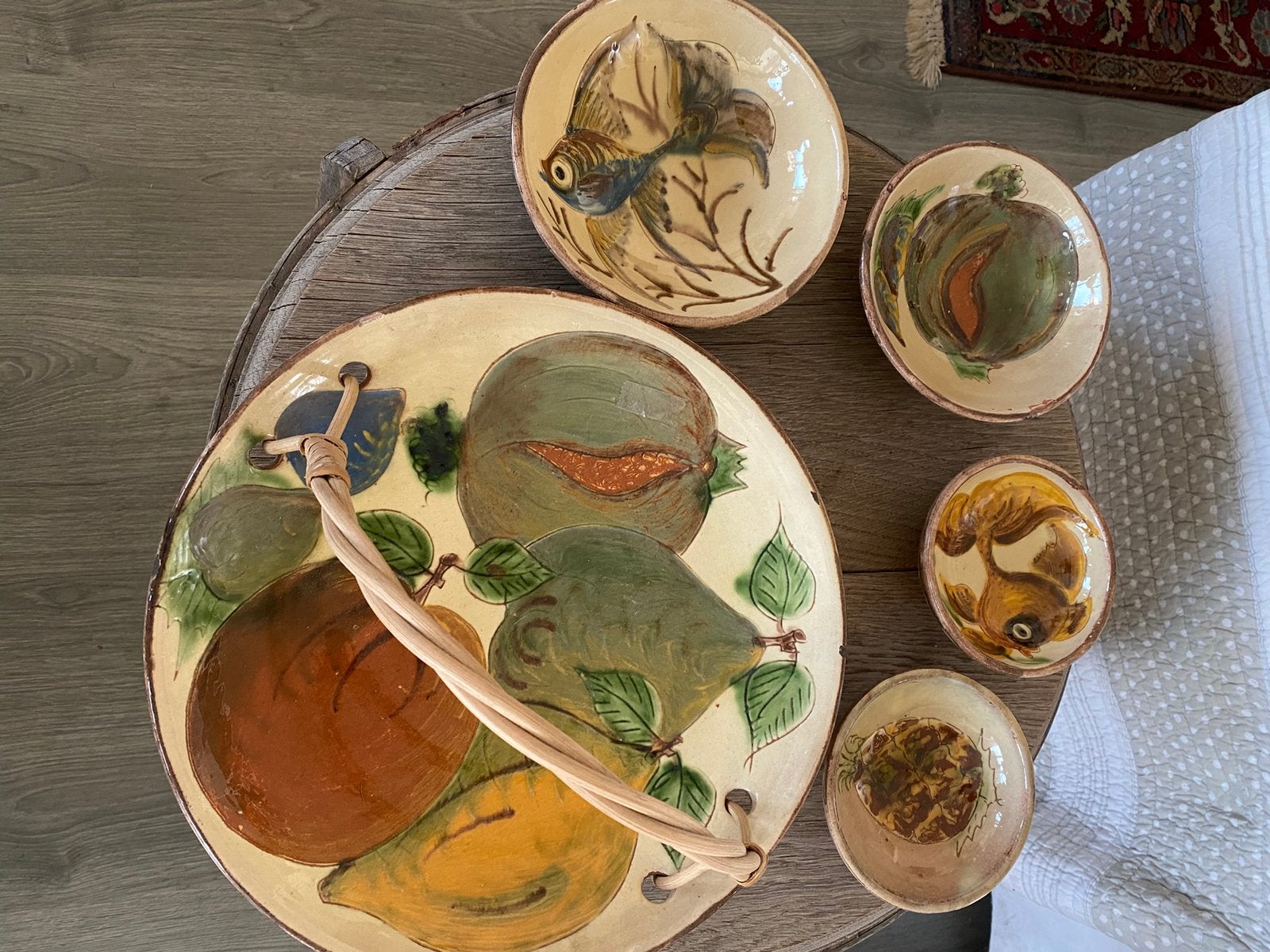 Schalenset aardewerk Portugees, Ophalen of Verzenden, Gebruikt