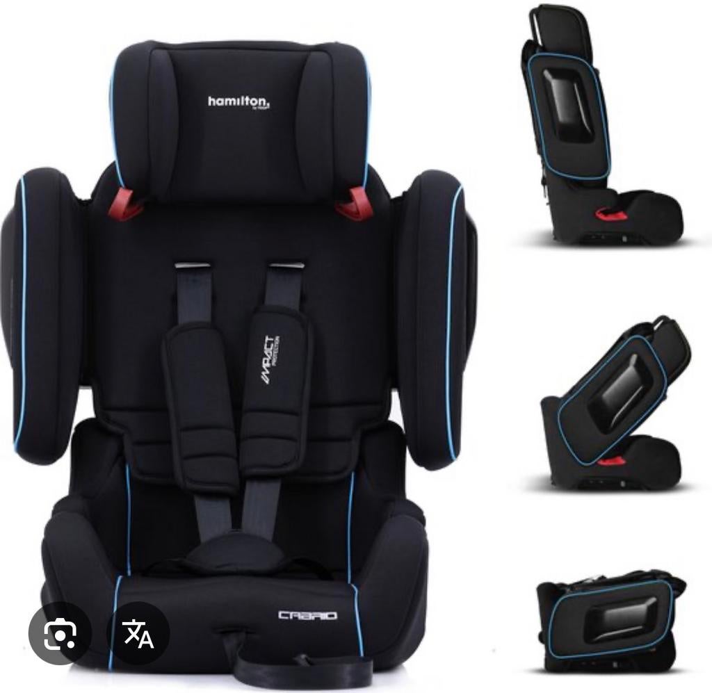 Hamilton opvouwbare Autostoel Isofix, 22 t/m 36 kg, Nieuw, Verstelbare rugleuning, Isofix