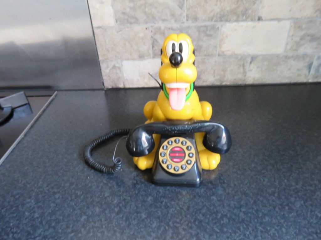 Disney Pluto telefoon., Verzamelen, Disney, Ophalen of Verzenden, Goofy of Pluto, Gebruikt, Beeldje of Figuurtje
