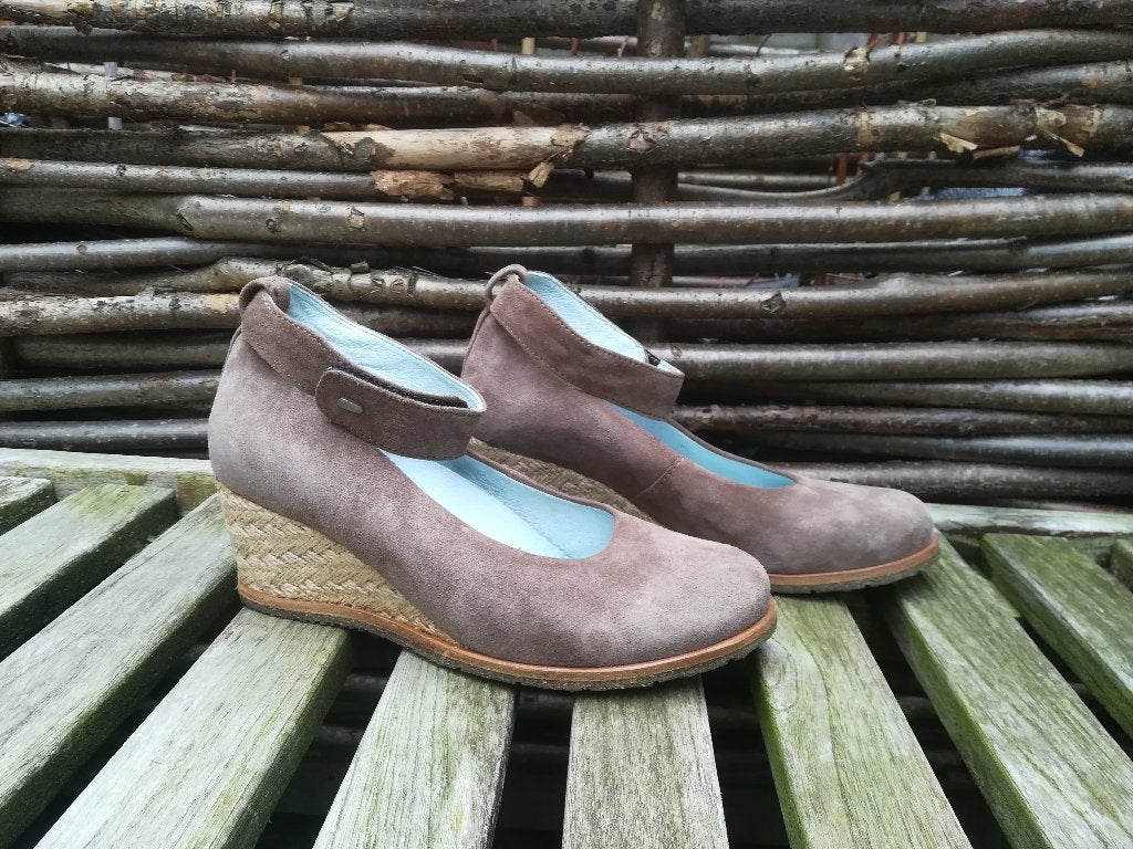 Wolky Pumps Sandalen Leer Bruin maat 36, Wolky, Bruin, Zo goed als nieuw, Sandalen of Muiltjes