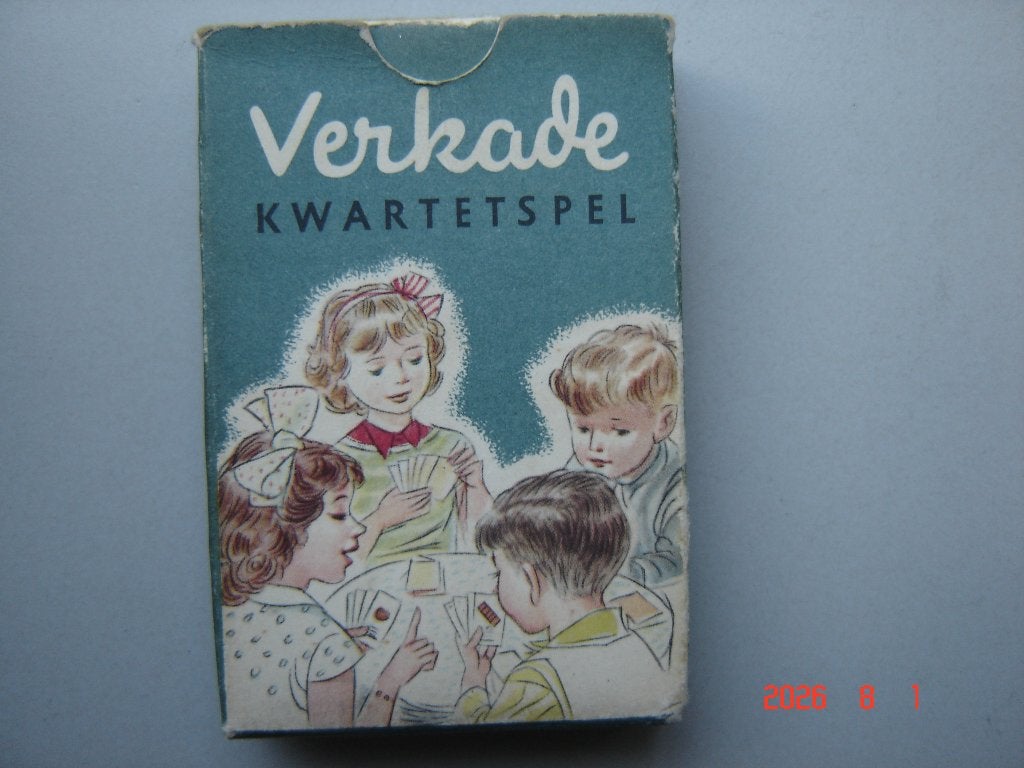 Verkade, fraai oud Kwartetspel compleet en in prima staat., Ophalen of Verzenden, Zo goed als nieuw, Overige typen
