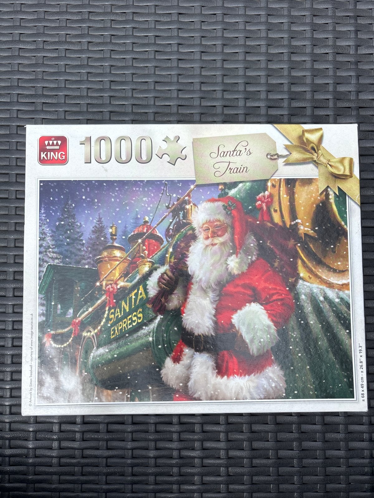King Legpuzzel 1000 stukjes - Santa's Train, Ophalen of Verzenden, 500 t/m 1500 stukjes, Gebruikt, Legpuzzel
