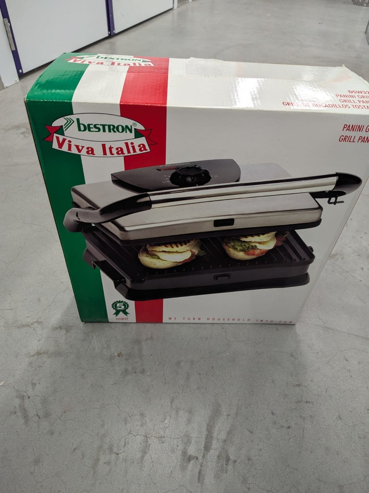 Bestron Viva Italia Panini Grill DSW32 - Nieuw in doos, Witgoed en Apparatuur, Ophalen of Verzenden, Nieuw
