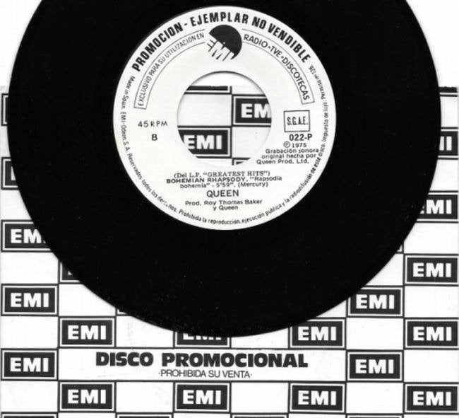 Queen 7" We Will Rock You Bohemian Rhapsody 1981 Spain Promo, Speciale editie, 7 inch, Ophalen of Verzenden, Zo goed als nieuw