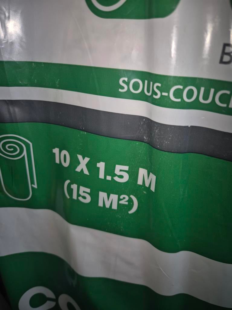 Nieuwe ondervloerrol Unifloor Comfort Green 15m², Overige typen, Nieuw, Ophalen of Verzenden, Groen