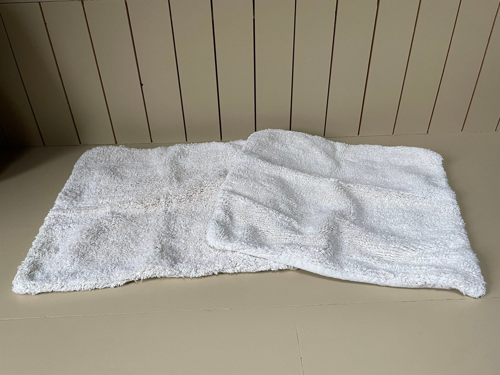 HEMA fluffy kussenhoezen crème japandi - 50x50cm, Wit, Vierkant, Ophalen of Verzenden, Zo goed als nieuw