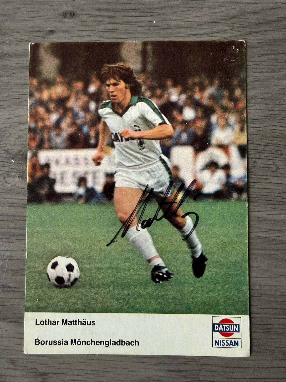 Spelerskaart / Fotokaart Lothar Matthäus / Borussia MG, Verzamelen, Sportartikelen en Voetbal, Ophalen of Verzenden, Gebruikt