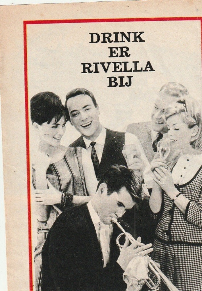 Retro reclame 1963 Rivella muziekinstrument trompet, Verzenden, Overige typen