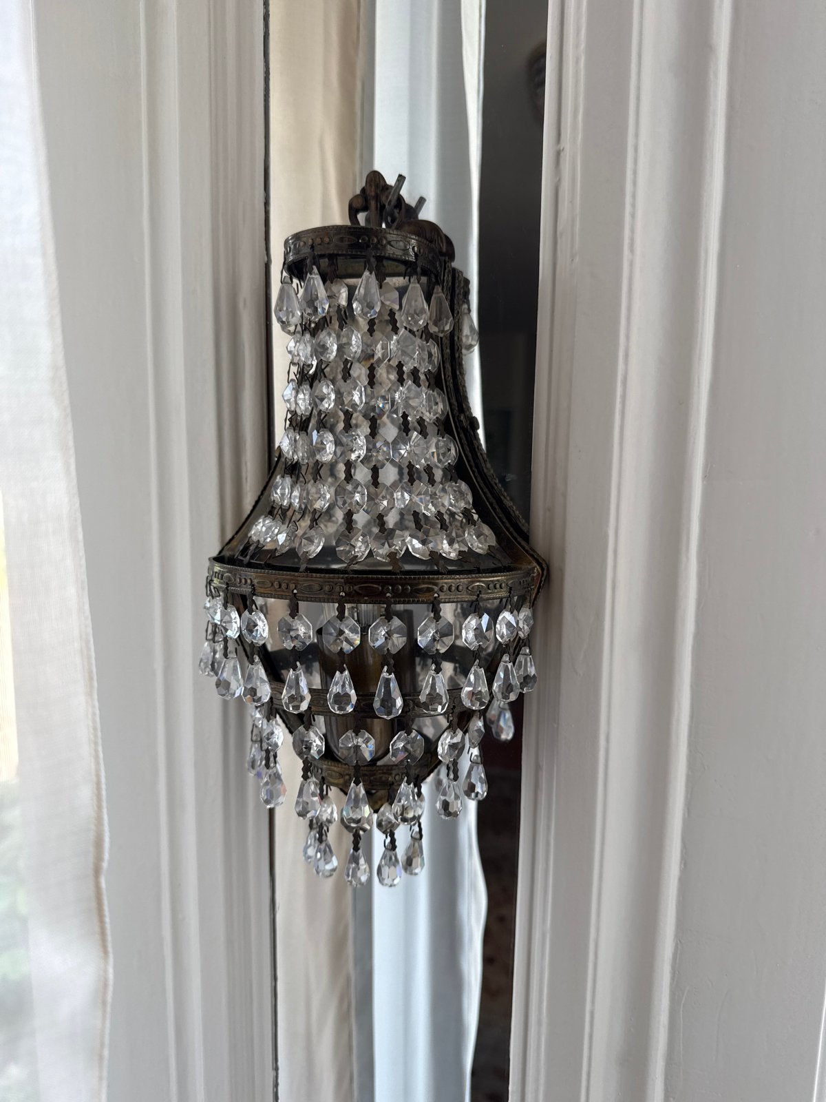 Kristalen wandlamp, Ophalen of Verzenden