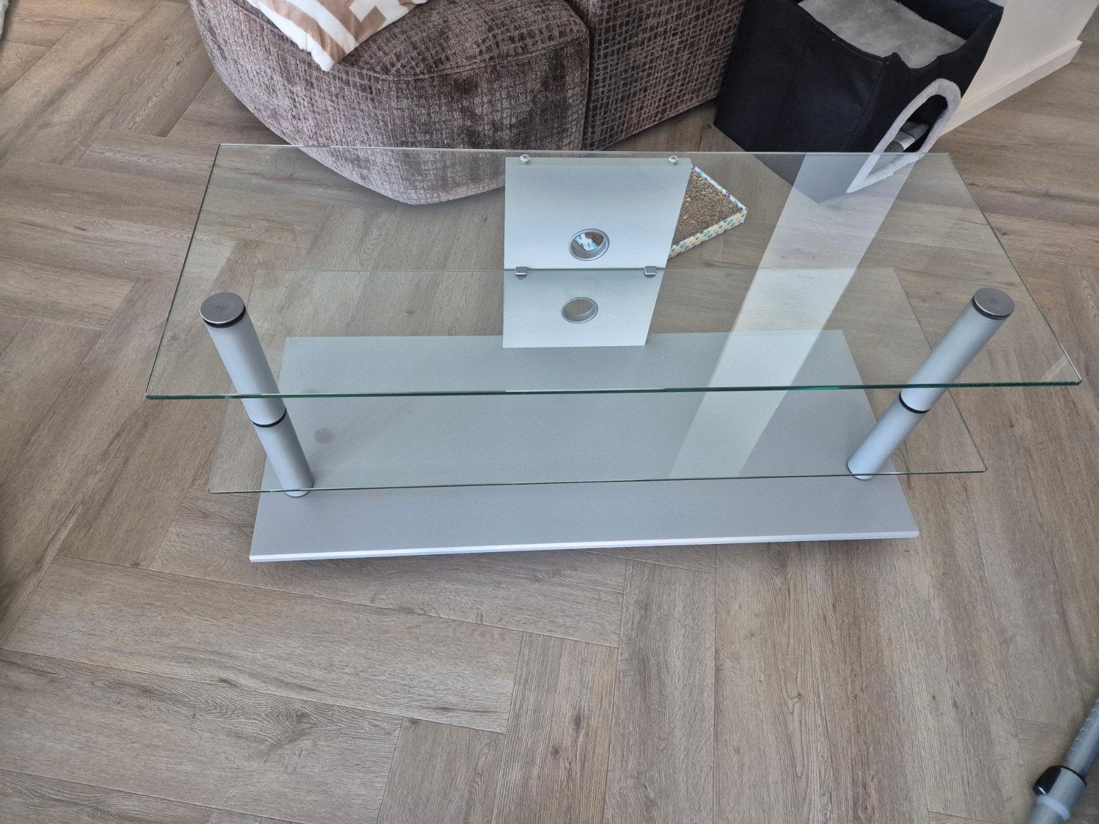 glazen tv meubel, Ophalen, 25 tot 50 cm, 50 tot 100 cm, Minder dan 100 cm