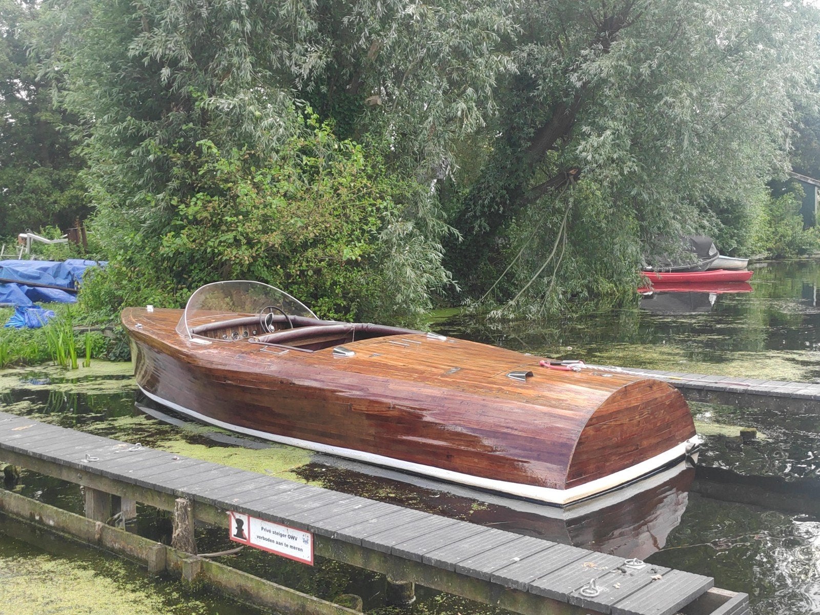 Chris Craft houten 6m Barrelback 180 pk, Ophalen of Verzenden, Gebruikt, Motor en Techniek, Motorboot