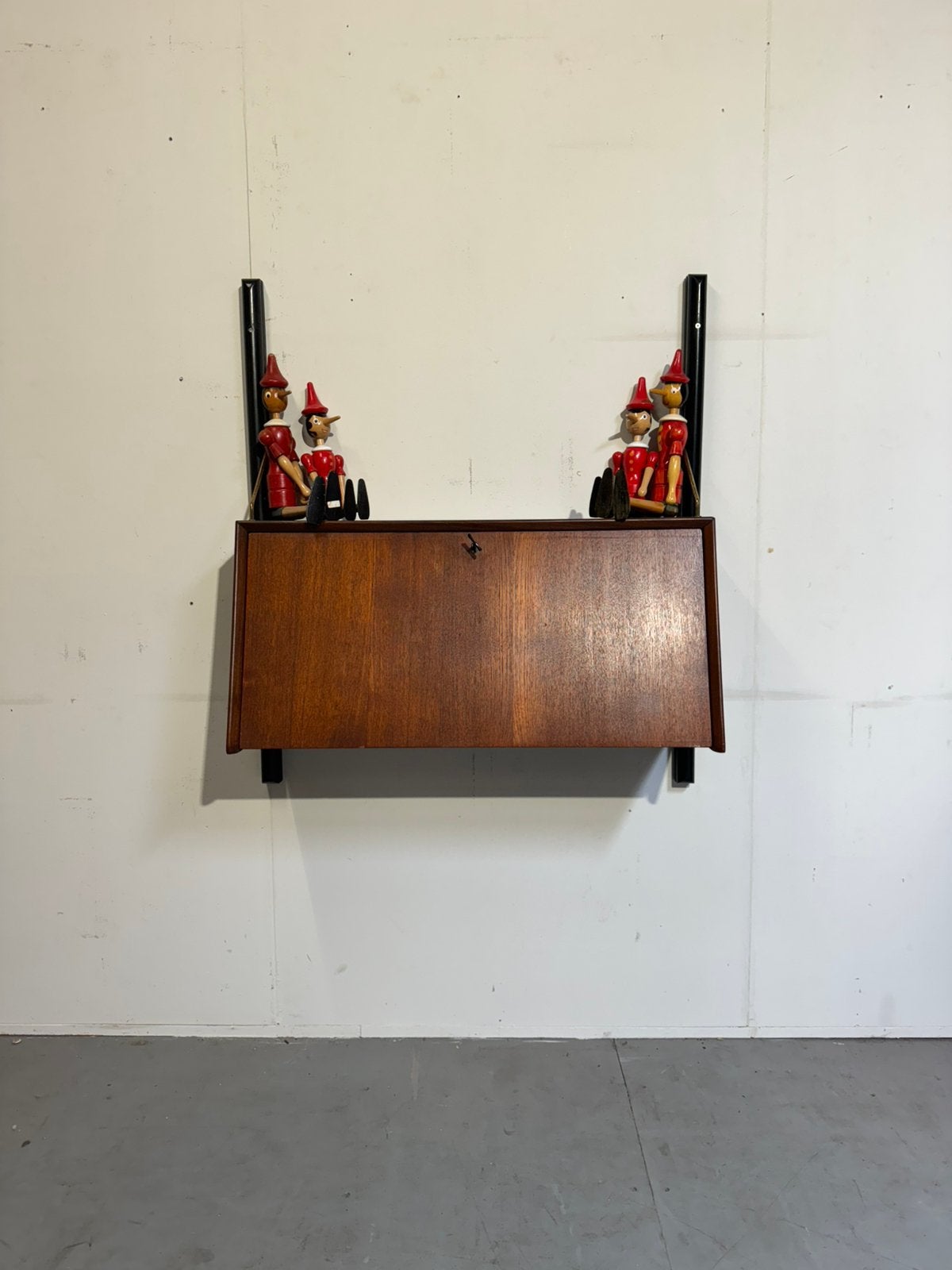 Louis van Teeffelen voor WeBe vintage modulair wandsysteem, Gebruikt, Teakhout, Ophalen of Verzenden, Minder dan 150 cm