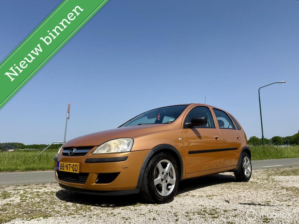 Opel Corsa 1.2-16V Enjoy, BJ 2004, Airco Nette Auto, Zuinig, Auto's, Voorwielaandrijving, Emergency brake assist, 450 kg, Gebruikt