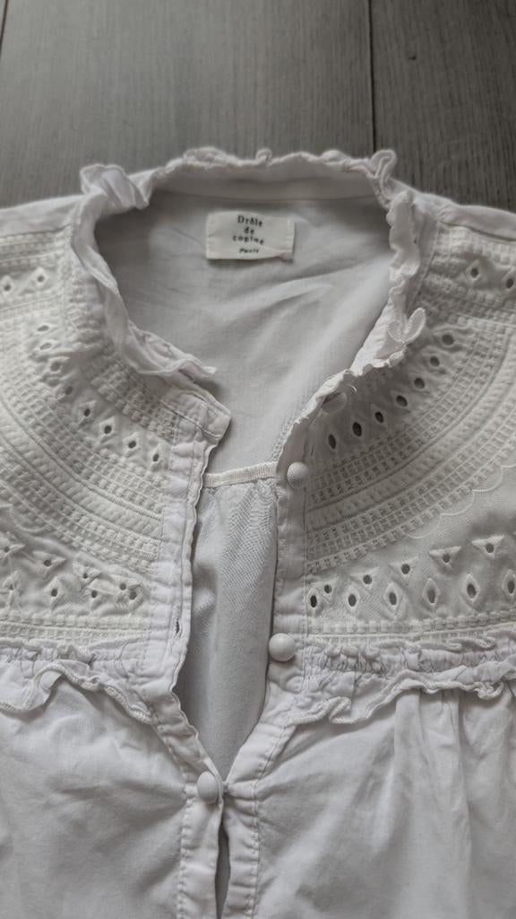 Drole de copine geborduurde blouse S, Drole de copine, Wit, Ophalen of Verzenden, Maat 36 (S)