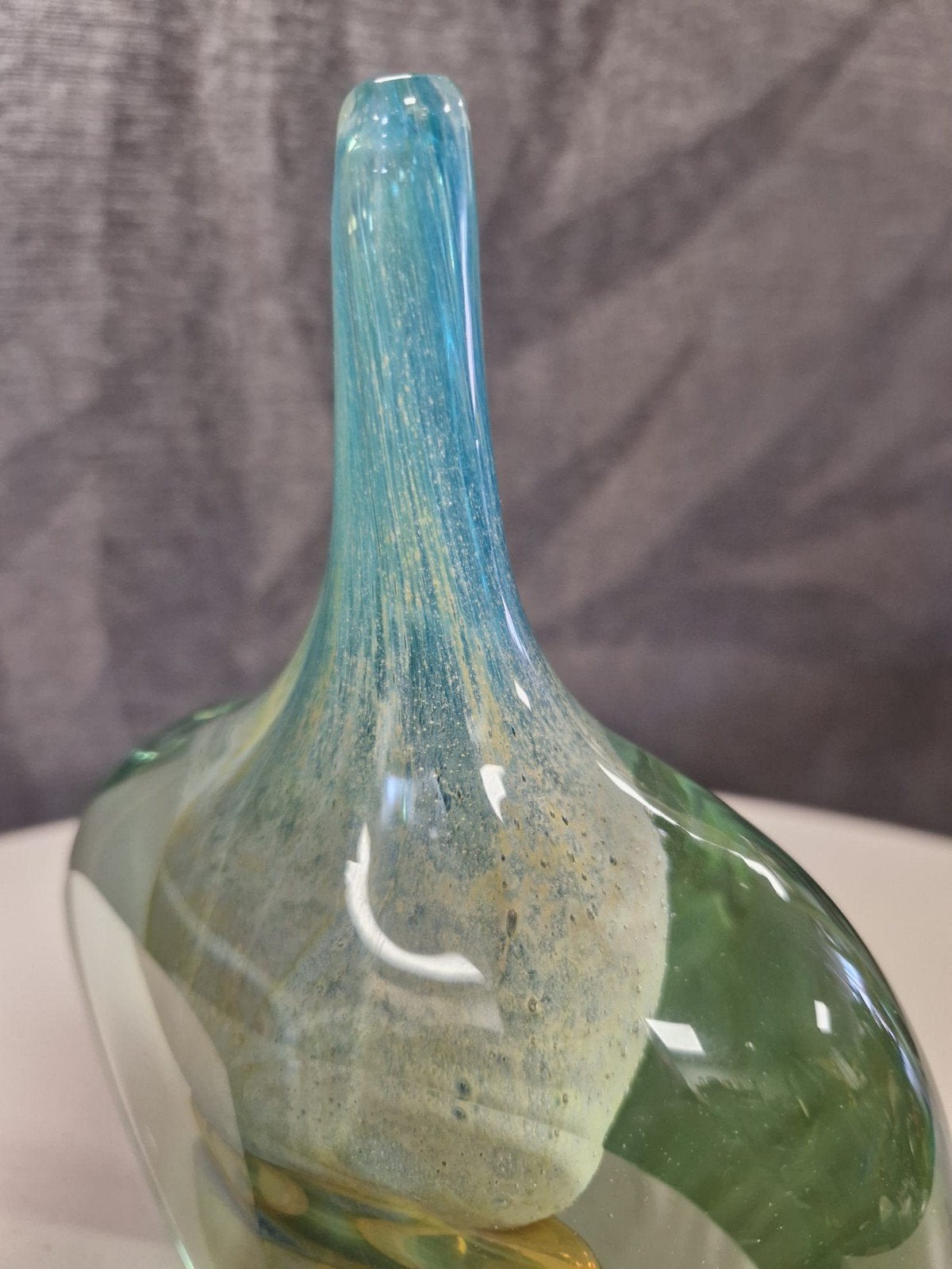 MDINA Sand and Sea Lollipop vaas - Uniek glaskunst object, Antiek en Kunst, Ophalen of Verzenden