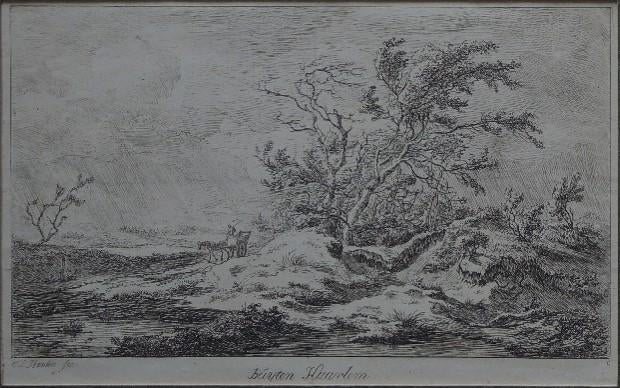 Carel Lodewijk Hansen ets "Buyten Haarlem - Paard en Wagen", Ophalen
