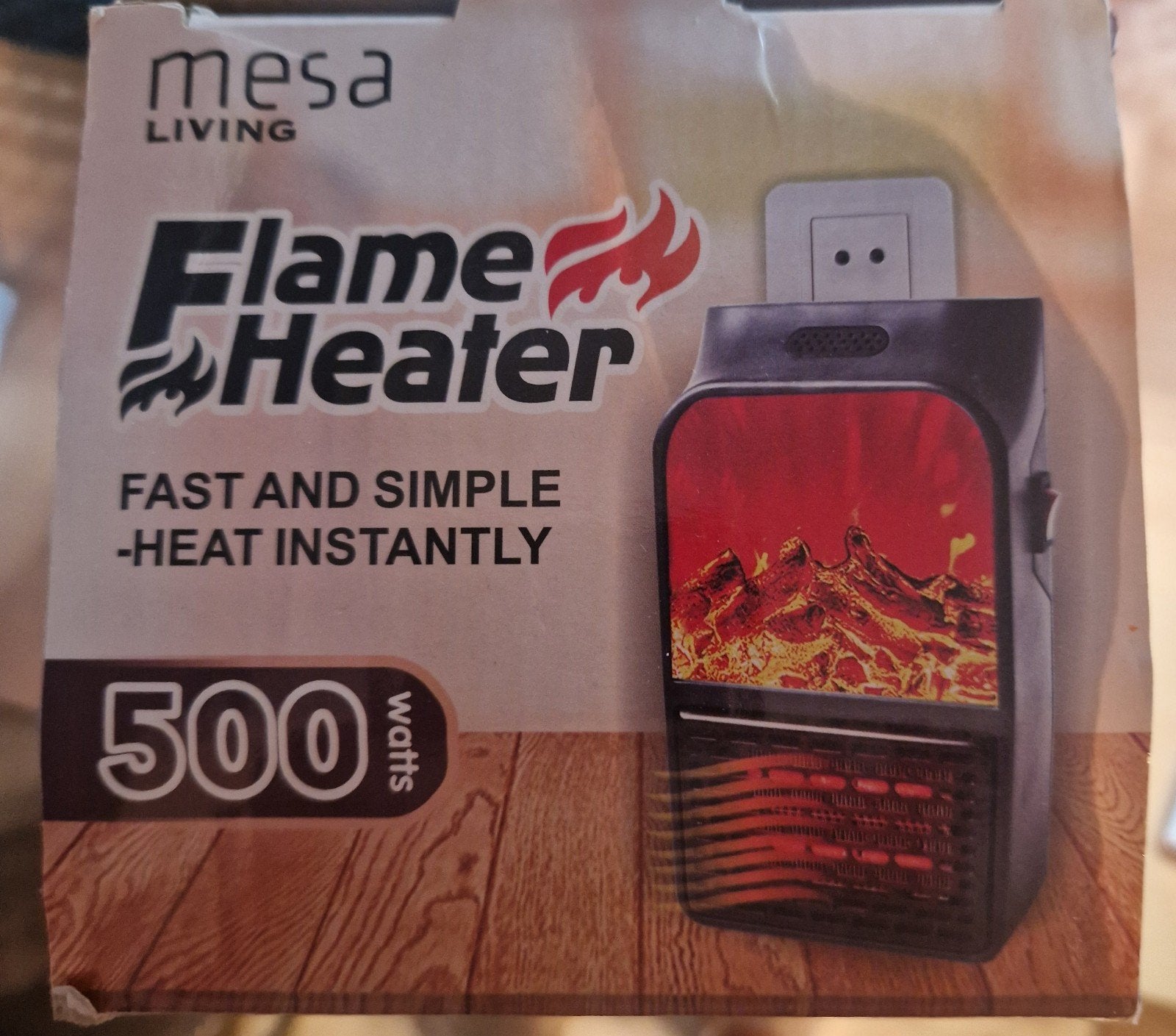 Mesa Living Flame Heater - Elektrische Kachel 500W, Overige soorten, Elektrisch, Ophalen of Verzenden, Zo goed als nieuw