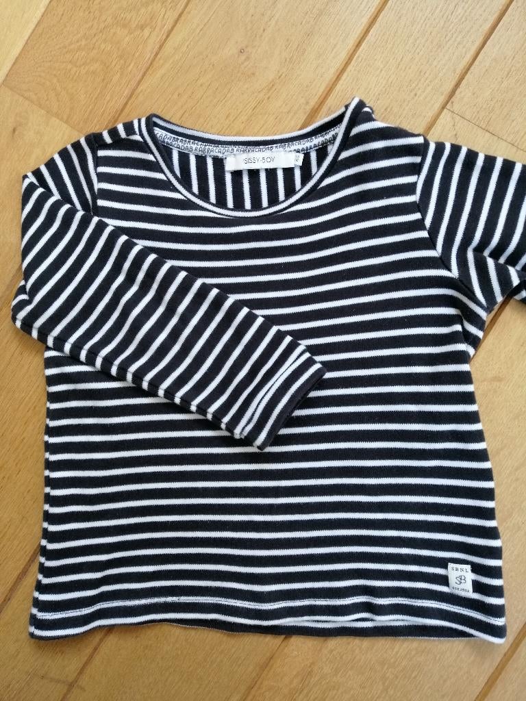 SISSY-BOY t- shirt Marty zwart wit streep maat 110 - 116, Sissy Boy, Ophalen of Verzenden, Zo goed als nieuw, Shirt of Longsleeve