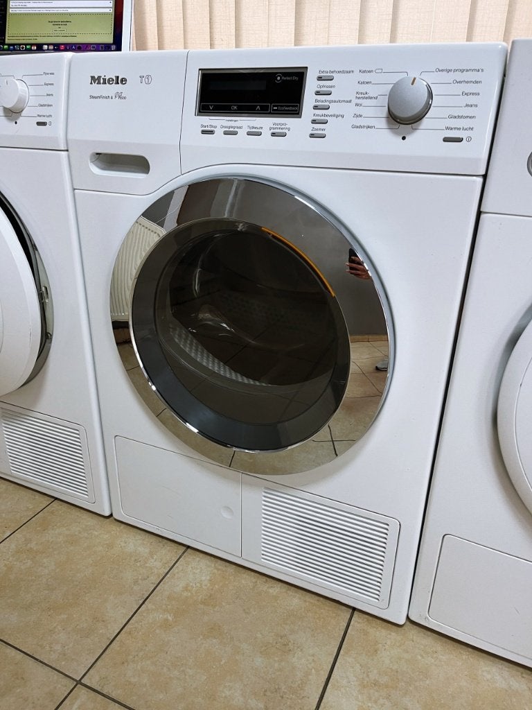 Miele T1 softcare warmtepomp droger TKL650WP HT25, Ophalen, Anti-kreukfase, Overige typen, 8 tot 10 kg