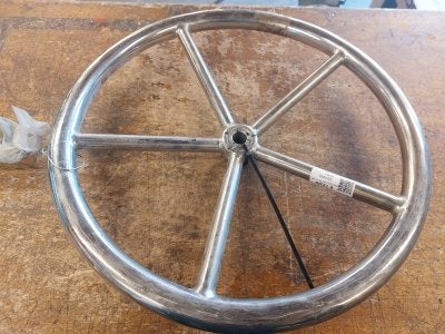 RVS Stuurwiel 45 cm (as: 19 mm), Niet ingevuld, Gebruikt, Niet ingevuld, Niet ingevuld