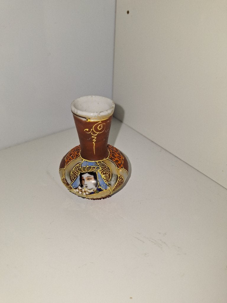 Japanse Satsuma-Stijl Vaasje 6½ cm, Antiek en Kunst, Antiek | Porselein, Ophalen