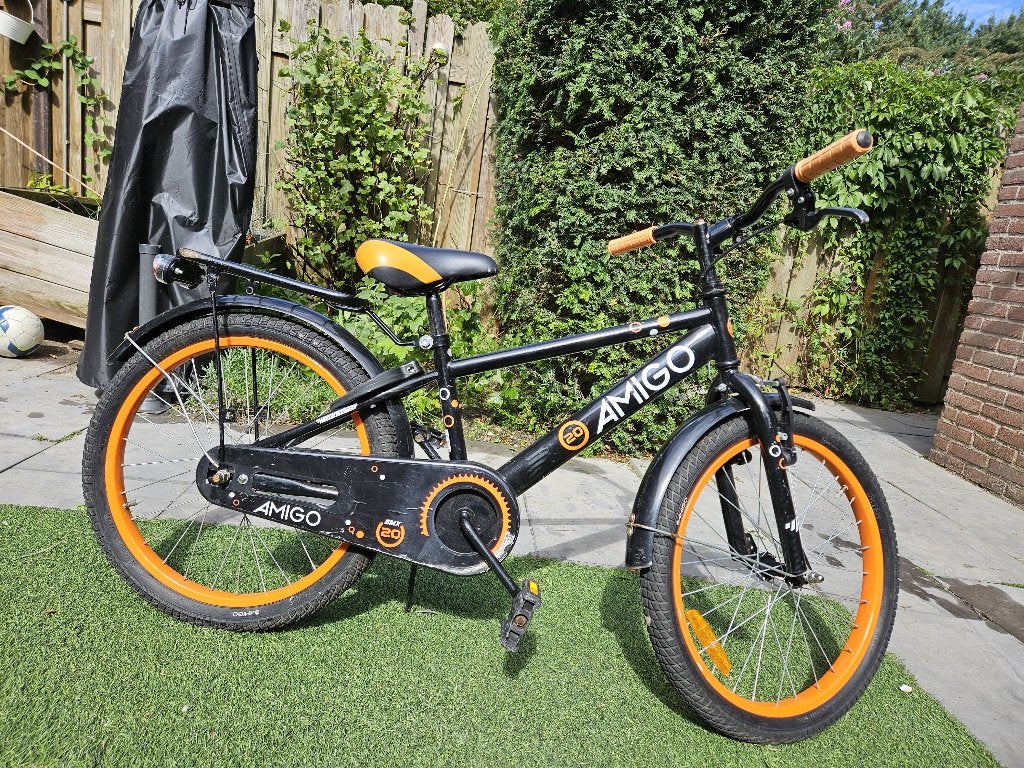 Stoere 20 inch jongensfiets, Fietsen en Brommers, Ophalen, Terugtraprem, Gebruikt, Handrem