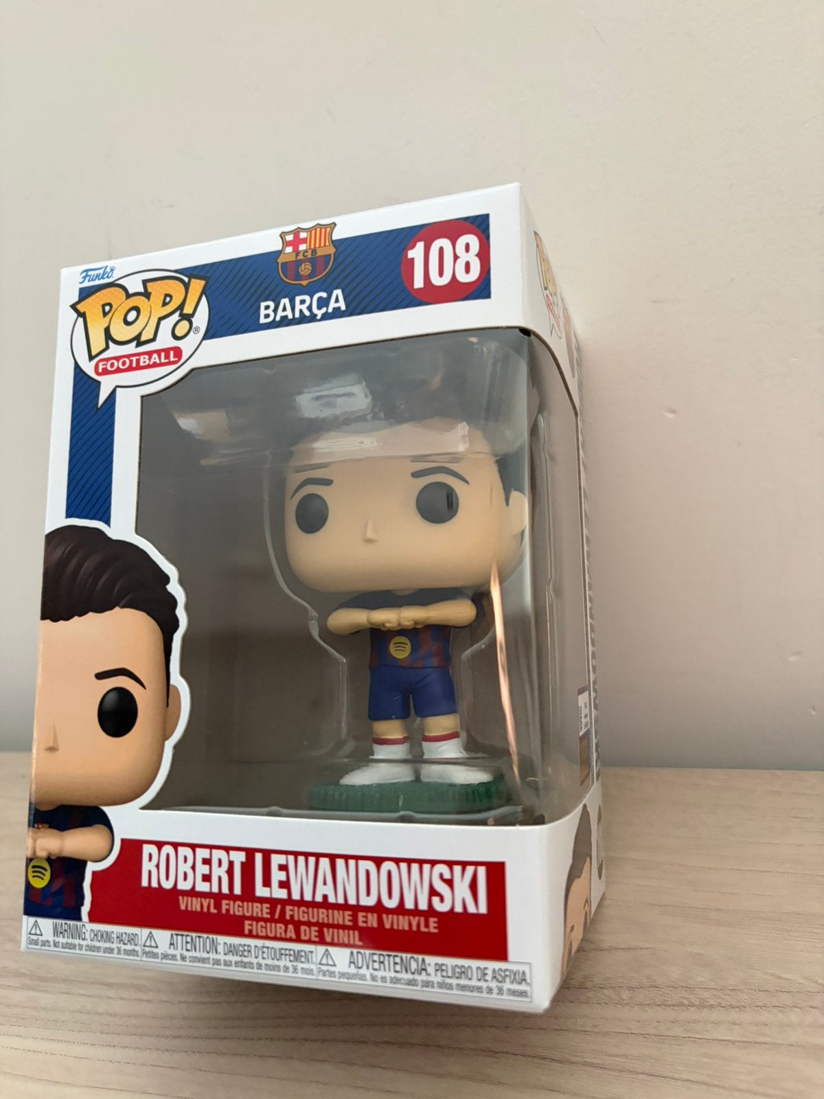 Robert Lewandowski #108 Funko Pop! Football FC Barcelona, Funko Europe, Ophalen of Verzenden, Zo goed als nieuw, 4th floor, 1 Queen Caroline St, London W6 9YN, Verenigd Koninkrijk